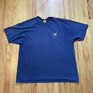 Vintage The Big Dog Rules Graphic SpellOut T-Shirt Size XL Santa Barbara - Blue